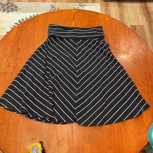 Lands' End Women's Striped A-Line Skirt Size M